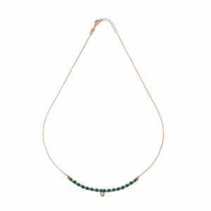 GLINT NECKLACE WITH GREEN ONYX STONES