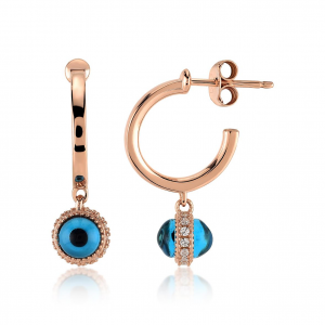 EVIL EYE HOOP EARRINGS